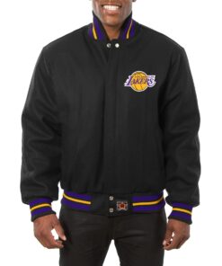 Los Angeles Lakers Black Wool Varsity Jacket