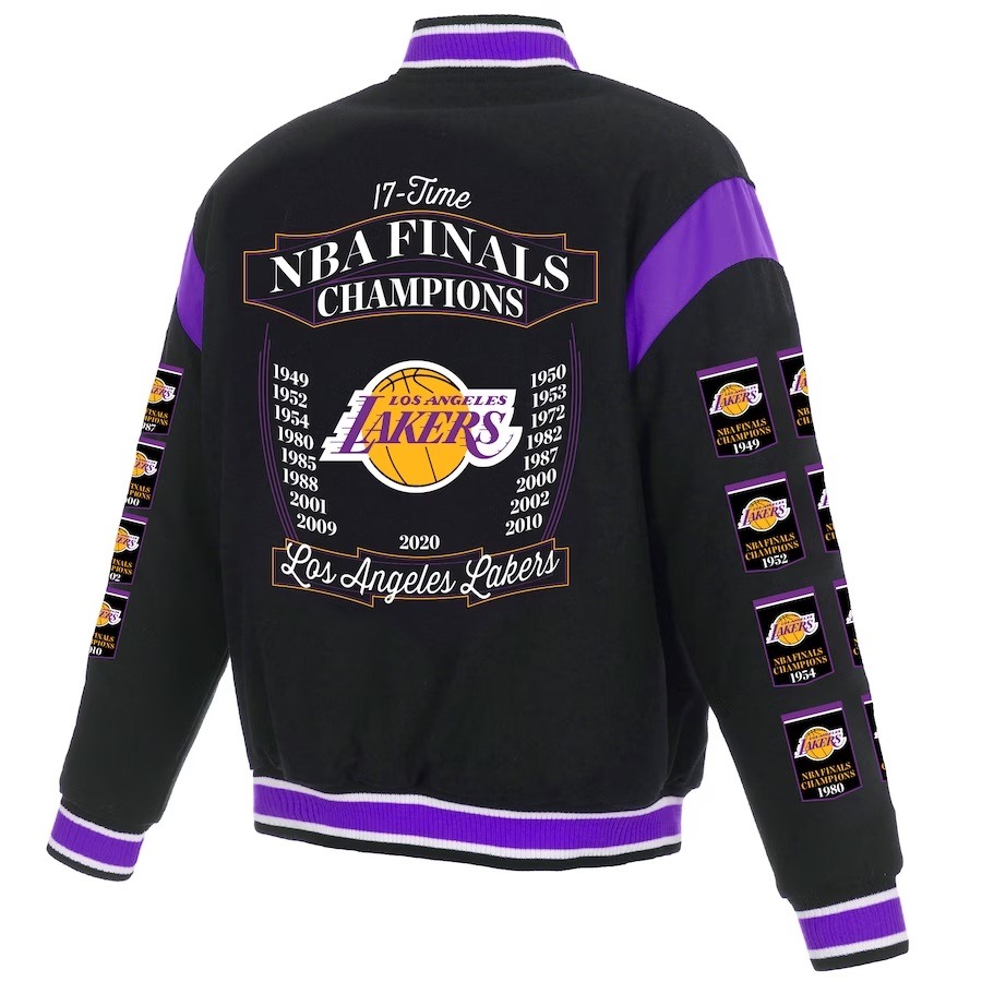 Los-Angeles-Lakers-Champions-Full-Snap-Jackets Los Angeles Lakers Champions Full Snap Jacket