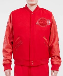 Los Angeles Lakers Classic Triple Red Varsity Jacket