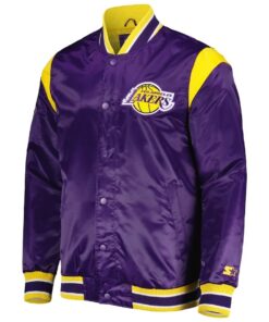Los Angeles Lakers Force Play Purple Satin Jacket