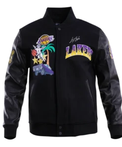 Los Angeles Lakers Gradient Logo Wool Varsity Jacket
