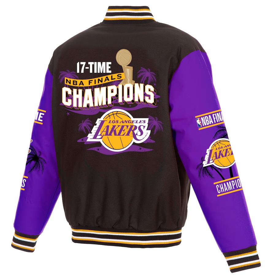 Los-Angeles-Lakers-JH-Design-17-Time-NBA-Finals-Champions-Full-Snap-Jacket Los Angeles Lakers 17-Time NBA Finals Champions Jacket