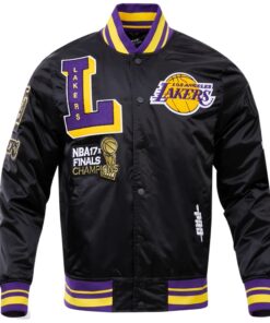 Los Angeles Lakers NBA Finals Champions Black Satin Jacket