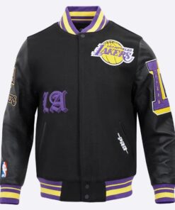 Los Angeles Lakers Old English Varsity Jacket
