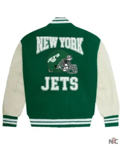 Men’s OVO x NFL Green New York Jets Full-Snap Varsity Jacket
