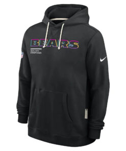 Chicago Bears Nike Black 2025 NFL Crucial Catch Sideline Standard Issue Dri-FIT Hoodie