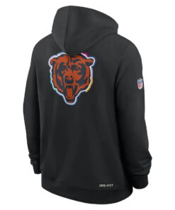 Chicago Bears Nike Black 2025 NFL Crucial Catch Sideline Standard Issue Dri-FIT Hoodie