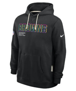 Cleveland Browns Nike Black 2025 NFL Crucial Catch Sideline Standard Issue Dri-FIT Hoodie
