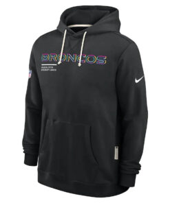 Denver Broncos Nike Black 2025 NFL Crucial Catch Sideline Standard Issue Dri-FIT Hoodie