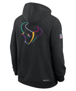 Houston Texans Nike Black 2025 NFL Crucial Catch Sideline Standard Issue Dri-FIT Hoodie