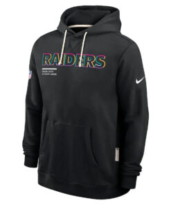 Las Vegas Raiders Nike Black 2025 NFL Crucial Catch Sideline Standard Issue Dri-FIT Hoodie