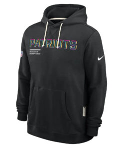 New England Patriots Nike Black 2025 NFL Crucial Catch Sideline Standard Issue Dri-FIT Hoodie