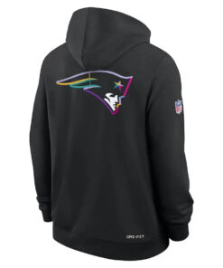 New England Patriots Nike Black 2025 NFL Crucial Catch Sideline Standard Issue Dri-FIT Hoodie