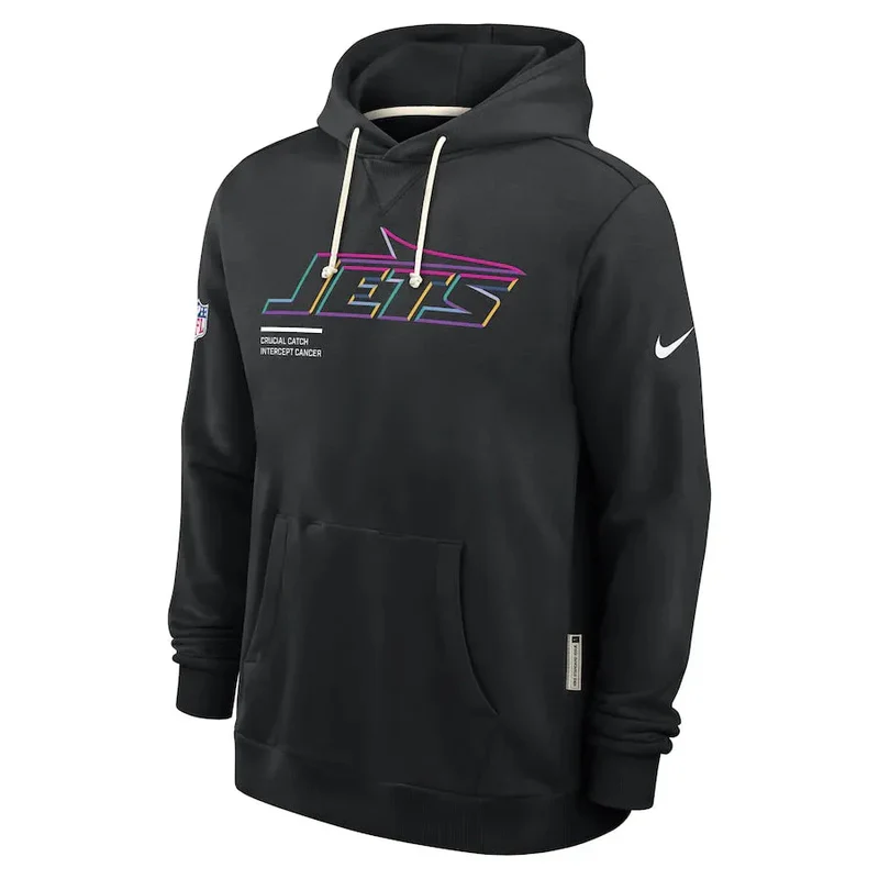 New York Jets Nike Black 2025 NFL Crucial Catch Sideline Standard Issue Dri-FIT Hoodie
