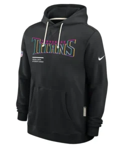 Tennessee Titans Nike Black 2025 NFL Crucial Catch Sideline Standard Issue Dri-FIT Hoodie