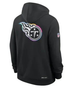 Tennessee Titans Nike Black 2025 NFL Crucial Catch Sideline Standard Issue Dri-FIT Hoodie