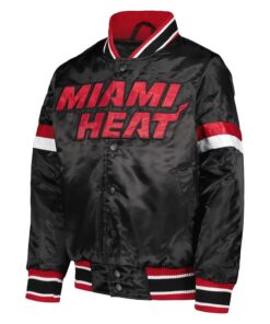 Miami Heat Home Game Black Satin Jacket