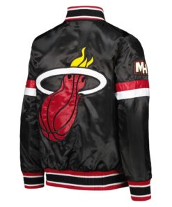 Miami Heat Home Game Black Satin Jacket