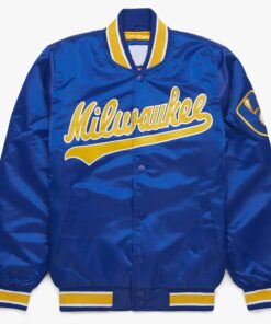 Milwaukee Brewers Royal Blue Bomber Jacket