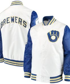 Milwaukee Brewers The Legend White Satin Jacket