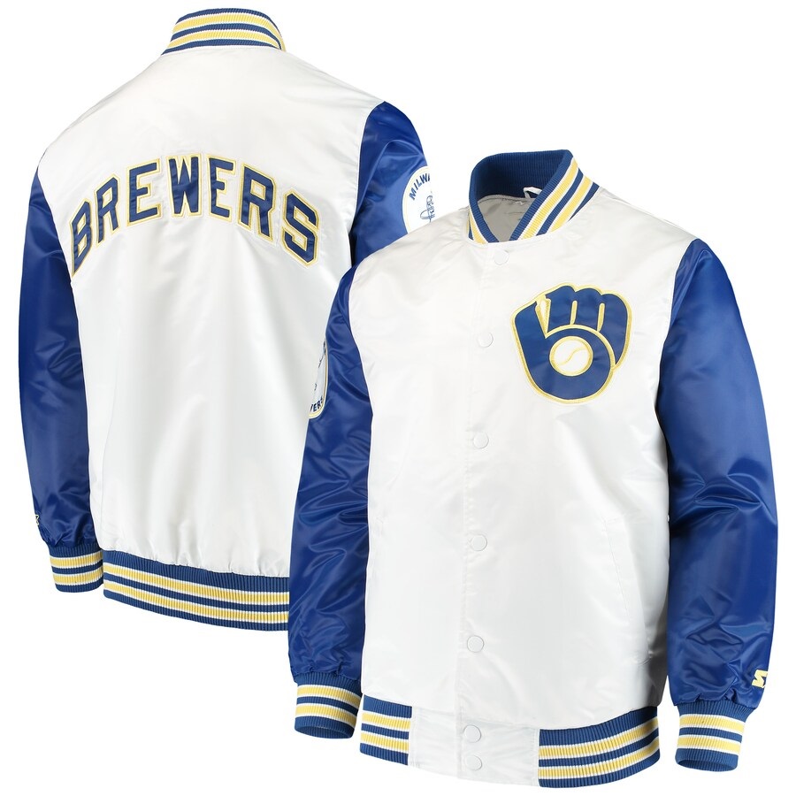 Milwaukee Brewers The Legend White Satin Jacket