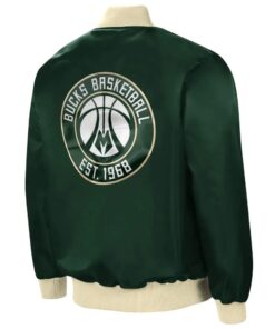 Milwaukee Bucks Ambassador Green Satin Jacket