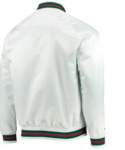 Milwaukee Bucks Hardwood Classics White Satin Jacket