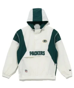 NFL Green Bay Packers Windbreaker White Anorak Jacket