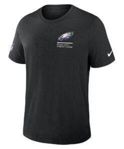 Philadelphia Eagles Nike Black 2025 NFL Crucial Catch Tri-Blend Dri-FIT T-Shirt