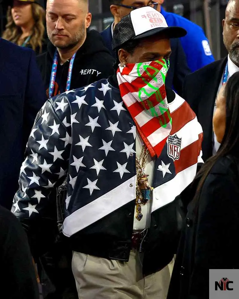 Super Bowl LVII Asap Rocky NFL Leather Jacket