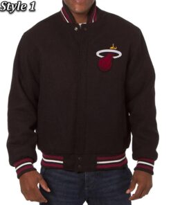 Miami Heat Black Wool Varsity Jacket