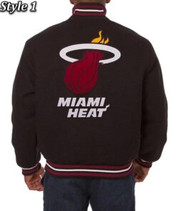 Miami Heat Black Wool Varsity Jacket