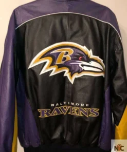 Vintage NFL Baltimore Ravens Leather Jacket