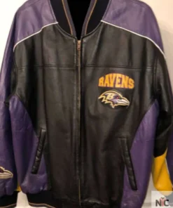 Vintage NFL Baltimore Ravens Leather Jacket