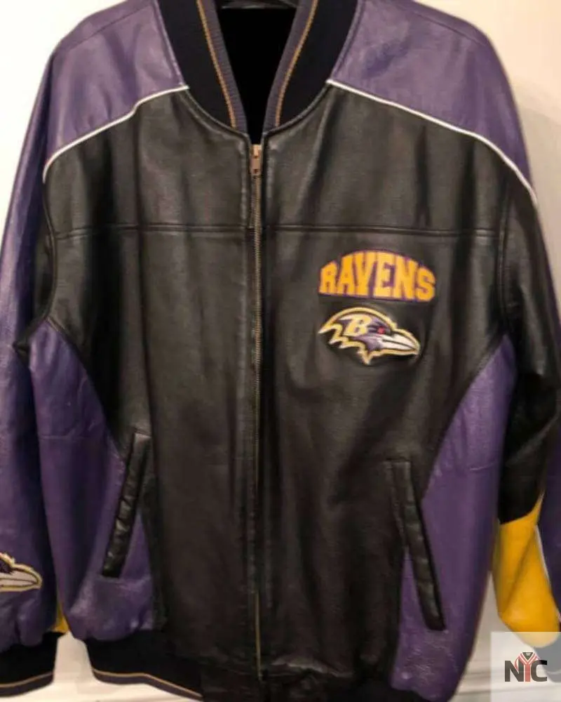 Vintage NFL Baltimore Ravens Leather Jacket