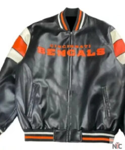 Vintage NFL Cincinnati Bengals Football Leather Jacket