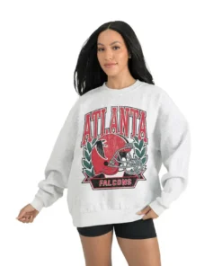 Women's Atlanta Falcons Gameday Couture Gray Heritage Premium Fleece Pullover Sweatshirt