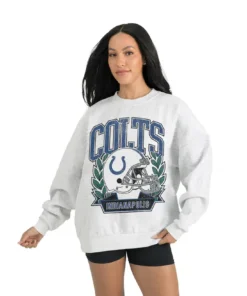 Women's Indianapolis Colts Gameday Couture Gray Heritage Premium Fleece Pullover Sweatshirt