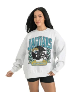 Women's Jacksonville Jaguars Gameday Couture Gray Heritage Premium Fleece Pullover Sweatshirt