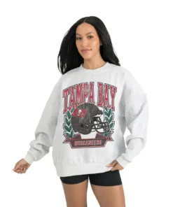 Women's Tampa Bay Buccaneers Gameday Couture Gray Heritage Premium Fleece Pullover Sweatshirt