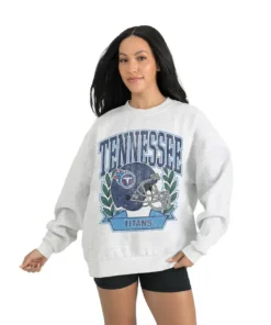 Women's Tennessee Titans Gameday Couture Gray Heritage Premium Fleece Pullover Sweatshirt