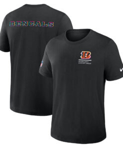 Cincinnati Bengals Nike Black 2025 NFL Crucial Catch Tri-Blend Dri-FIT T-Shirt