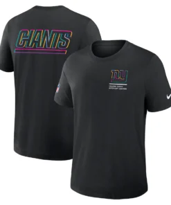 New York Giants Nike Black 2025 NFL Crucial Catch Tri-Blend Dri-FIT T-Shirt