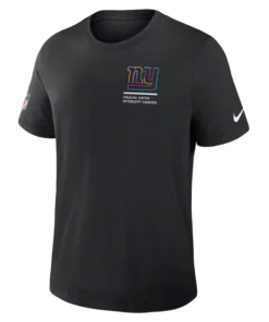 New York Giants Nike Black 2025 NFL Crucial Catch Tri-Blend Dri-FIT T-Shirt