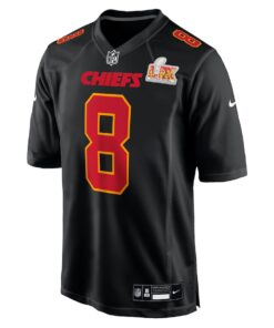 Men's Nike DeAndre Hopkins Carbon Black Kansas City Chiefs Super Bowl LIX Fashion Game Jersey