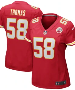 Women's Nike Derrick Thomas Red Kansas City Chiefs Game Retired Player Jersey