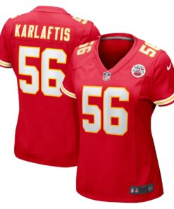 Women's Nike George Karlaftis Red Kansas City Chiefs Game Player Jersey