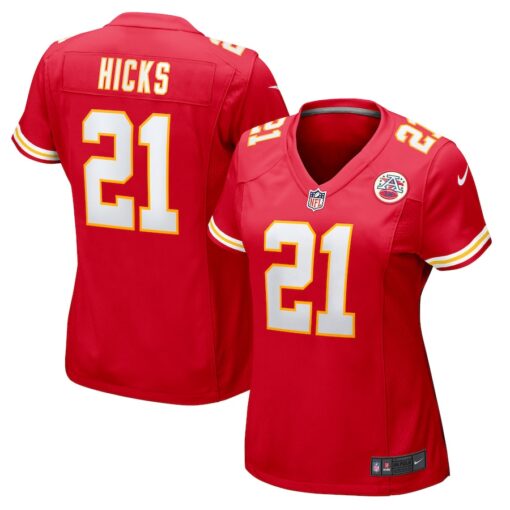 Women's Nike Jaden Hicks Red Kansas City Chiefs Game Jersey