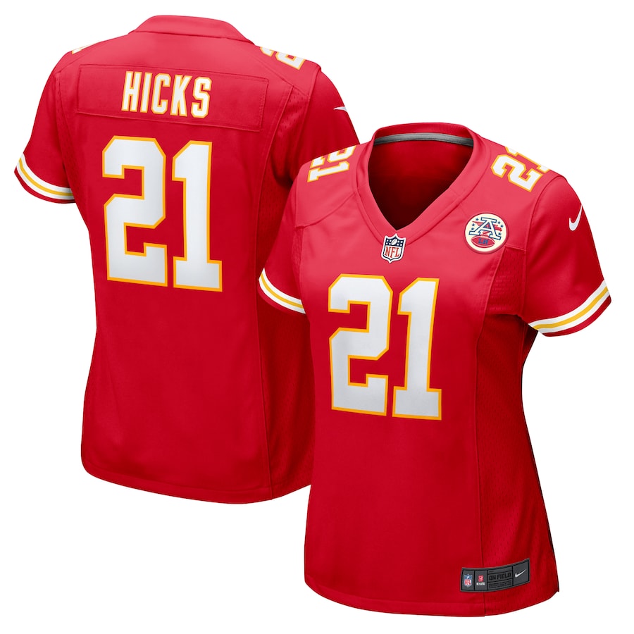 Women's Nike Jaden Hicks Red Kansas City Chiefs Game Jersey