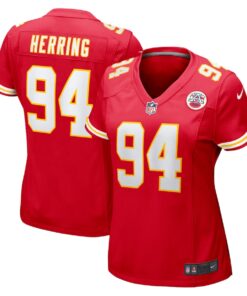 Women's Nike Malik Herring Red Kansas City Chiefs Team Game Player Jersey